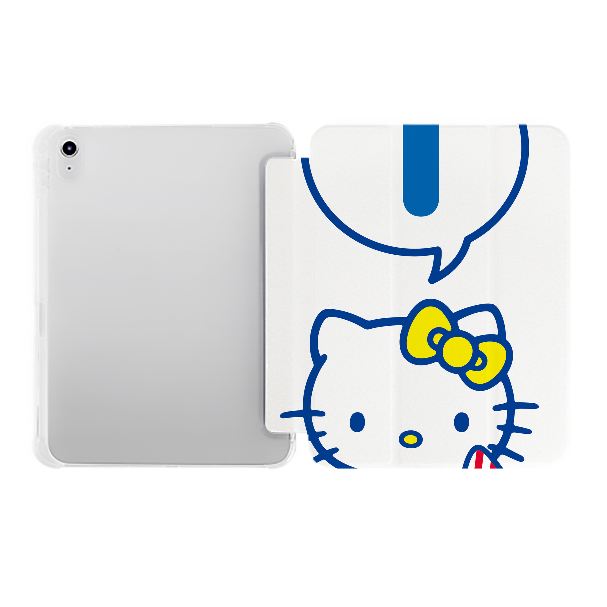 （画像用） Hello Kitty ハローキティ IPad ケース ペン収納付き 三つ折りスタンド PUレザー×シリコン 対応機種9.5/10.5/10.9インチ